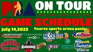 PBA ON TOUR GAME SCHEDULE JULY 14,2023 YNARES SPORTS ARENA PASIG CITY