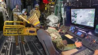 US AC-130 Crew Firing Powerful Ammo During Scary Gunnery Drill
