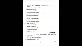 S6 Physiology & Biochemistry Previous Year Question Paper|Kerala University