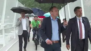 Neue Radbr&uuml;cke Steinmannwald freigegeben