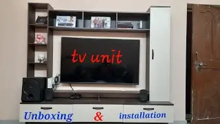 tv unit Unboxing & Installation || BLUEWUD Fenily Engineering Wood TV  Unit | #tv #amazon