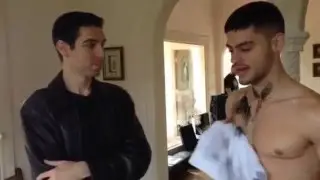 Chris Petrovski and Michael Matteo Rossi on set of Sable