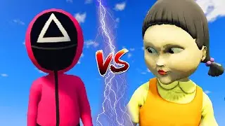 GTA 5 Squid Game Doll vs Guard Epic Battle Compilation #3