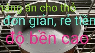 cách làm máng ăn cho thỏ bằng nắp nhựa PVC