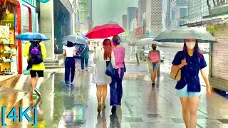 [4K SEOUL] 폭우 속 강남 거리 | Hakdong, Eonju, and Gangnam where I walked in heavy rain