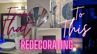 Small Bathroom Redecorating || Beach Themed Bathroom || Cheap Bathroom Upgrade || Dollar Tree Items