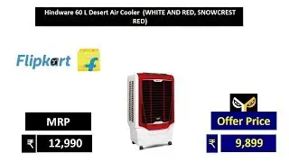 Hindware 60 L Desert Air Cooler  (WHITE AND RED, SNOWCREST RED)