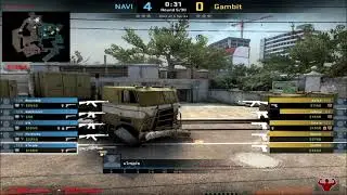 S1mple POV (Na`Vi)(23-10) vs Gambit - overpass / DreamHack Masters Spring 2021