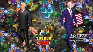 America Newest 45% Holding Biden Fishing Skill Game,2021 Biden VS Trump Fish Casino Game