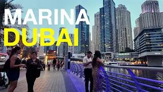 Dubai Marina Walk | Waterfront Promenade, Skyscrapers & Night City Vibes | @movefpv