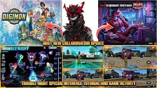 OB51 UPDATE FREE FIRE | HRK AND DIGIMON COLLABORATION DETAILS | TROUBLE NIGHT INTERFACE FULL REVIEW