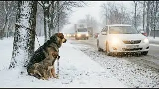 An Old Woman Rescues a Chained Mother Dog and Her Puppy