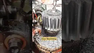 How Big size Gear ⚙️ machining in the industry? #gear #gearcutting #machine