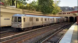 BMT Brighton Line: (N) Exp and (Q) Lcl Trains @ Parkside Ave (R46, R68, R68A, R160B)
