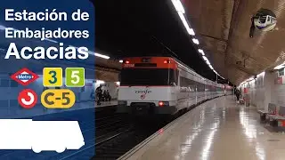 Circulaciones por las estaciones de Acacias y Embajadores