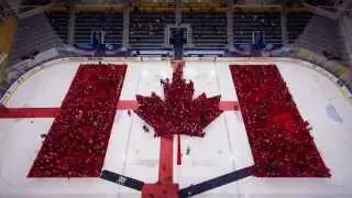 Human Canadian flag time lapse video / Drapeau canadien humain - vid&eacute;o acc&eacute;l&eacute;r&eacute;e
