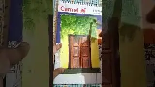 beautiful door and flowers branch #onlineartist #subscribe #drawing #beautifulpainting #viralvideo