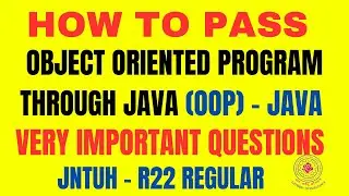 OOPS THROUGH JAVA-JAVA PROGRAMMING IMPORTANT QUESTIONS AND CONCEPTS||#JAVA  ||#jntuhR22 #jntuh