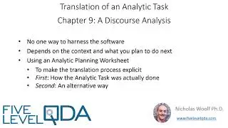 Translation of an Analytical Task Using ATLAS.ti (straightforward example) - Part 1
