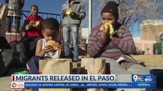 Christmas eve migrants released in downtown