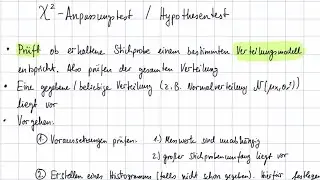 Hypothesentest / Chi-Quadrat-Test / χ-Quadrat-Test (mit Beispiel) | Messtechnik