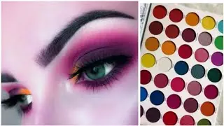 Glamorous pink smokey eye makeup tutorial 
