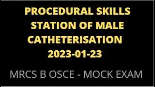 PROCEDURAL SKILLS STATION OF MALE CATHETERISATION