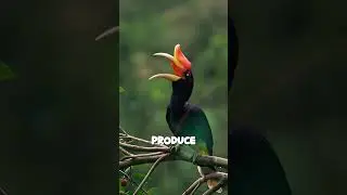 Javan Rhino Hornbill: Bold Casque, Loud Calls & Vital Seed-Spreader | #shorts!