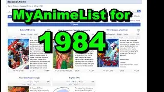 History Of Fan Anime 162 : MyAnimeList for 1984