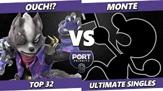 Port Priority 9 - Ouch!? (Wolf) Vs. Monte (Game & Watch) Smash Ultimate - SSBU