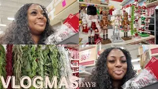 VLOGMAS DAY 8 | Christmas decoration shopping : Michael's, Homegoods, & Target