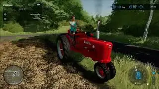 LS22 Mod-Test Farmall H IHC vor dem Pflug