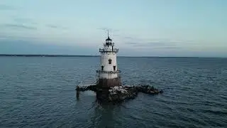 Conimicut Lighthouse at sunset, Warwick, RI  10-12-22