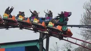 Legoland Windsor's New 2024 Rollercoaster Minifigure Speedway In Action #uk #themepark #legoland