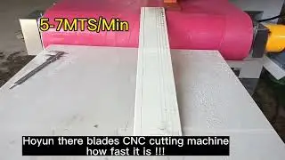 Hoyun CNC 3 blades ceramic tile automatic cutter porcelain cutting machine fast speed  slab cutter
