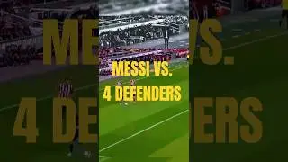 Messi Vs 4 defenders 🐐💀 #shorts #football #messi