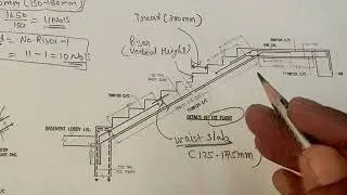 Staircase Drawing Reading l Stairs Drawing Plan and Section Complete