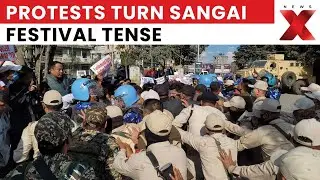 Manipur Clashes: Tension at Imphal&rsquo;s Sangai Festival as Protesters Clash with Security Forces