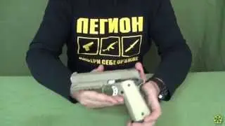 Обзор пневматического airsoft пистолета WE HiCapa 4.3 Desert Warrior with rail Tan