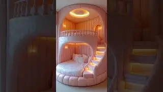 The pink round princess bed can also become the beauty of the home #home #shortvideo