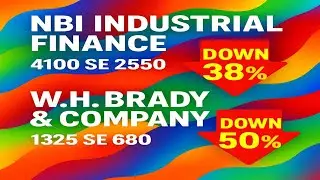 📉  NBI INDUSTRIAL FINANCE DOWN38% WH BRADY & COMPANY DOWN 50% BEST FUNDAMENTAL BEST CHART PATTERN 