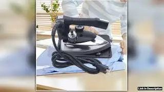 Industrial Steam Iron 110V Gravity Feed Iron Hanging Bottle Clothes Iron with Nonstick Laminate