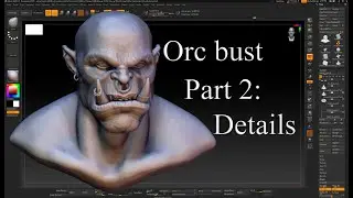 An Orc bust sculpt part 2 - Details and Pose | Speedsculpt in Zbrush