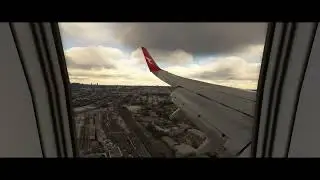 MSFS2020 | B737-800 YSSY Sydney Rwy 16R Landing Port Wing View