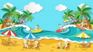 Kuta beach in paper quilt style #ai #aiart
