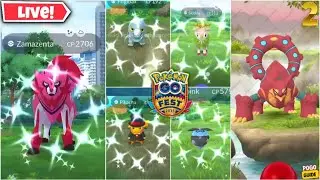 #2 GO FEST 2025 DAY 1 LIVE! 🔥 Shiny Hunting, Party Play, Volcanion Research & Crown Zamazenta Raids