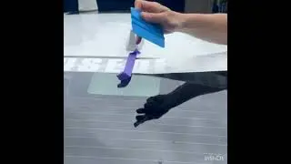 How to install small vinyl decals using the dry (no soapy water solution) hinge method.