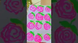 🌸 Easy Rose Painting for Beginners | Simple Art Idea 🎨#paletteplay #ytshorts #roses #artistdrawing