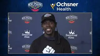Jrue Holiday talks about his game check donation to social justice causes | Pelicans Practice