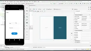 create a stylish simple Android Login activity design with a progress bar